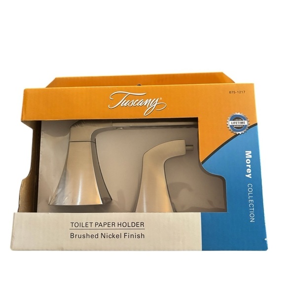 Tuscany Toilet Paper Holder Brushed Nickel Finish Morey Collection Wall Mount - Picture 1 of 3